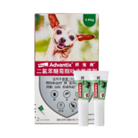 拜耳拜宠爽体外驱虫滴剂0.4ML*2支*1盒 小于4kg犬 2支/盒